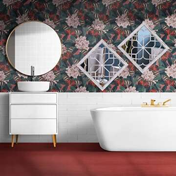 Rustic Decorative Wall Mirror Decor- Living Room Farmhouse 2pcs Wall Mounted Mirror for Bedroom Kitchen Bathroom Entryway Laundry Home Decor Clearance, 12 inch Small White Mirror Art