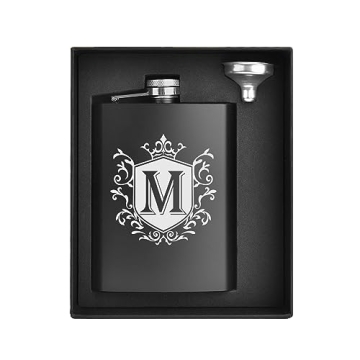 Ugiftcorner Hip Flasks for Liquor for Men 8OZ with Initials Personalized Monogrammed Gifts Christmas...