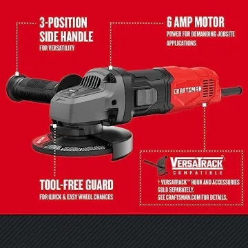 CRAFTSMAN 4-1/2 Inch 6 Amp Angle Grinder 12000 RPM