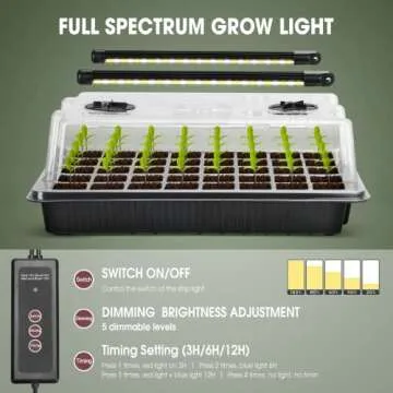 YLYYCC Seed Starter Tray with Grow Light for Seedlings