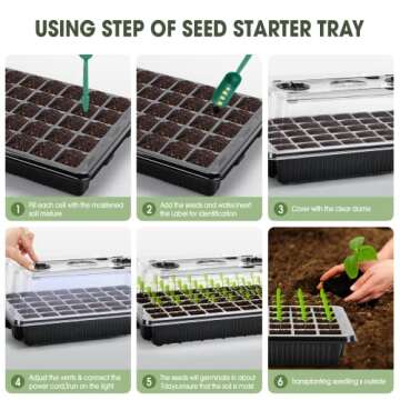YLYYCC Seed Starter Tray with Grow Light for Seedlings