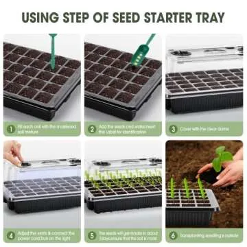 YLYYCC Seed Starter Tray with Grow Light for Seedlings