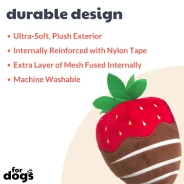 Durable Huxley & Kent Strawberry Dog Toy for All Breeds