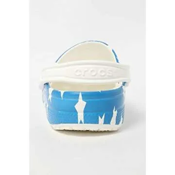 Crocs Unisex Classic American Flags Clogs, White/Multi, 9 Men/11 Women