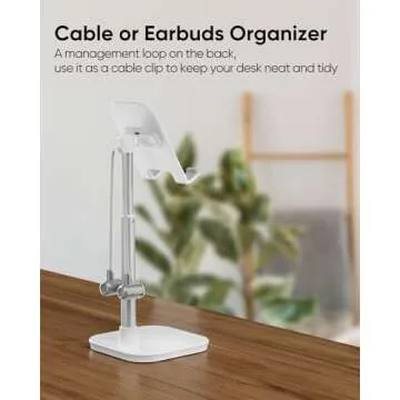 narmle Cell Phone Stand, Height Adjustable Phone Stand for Desk, Desktop Phone Holder Cradle Compatible with iPhone, Pro Max, Galaxy, and All Mobile Phones up to 10 inches