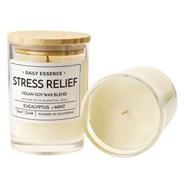 Vegan Soy Wax Candle for Stress Relief - Leoben Co