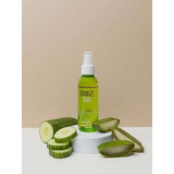 Bronze Tan Self Tanning Water Spray For Face | Hydrating Self Tan Water for a Natural Sunless Tan | Self Tanner Ideal for All Skin Types | Buildable Fake Tan 125ml(4.2 fl oz)