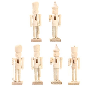 ABOOFAN DIY Christmas Wooden Nutcracker Figurines