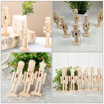 ABOOFAN DIY Christmas Wooden Nutcracker Figurines