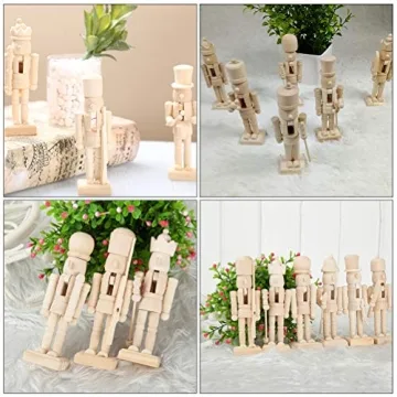 ABOOFAN DIY Christmas Wooden Nutcracker Figurines