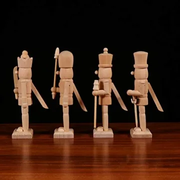 ABOOFAN DIY Christmas Wooden Nutcracker Figurines