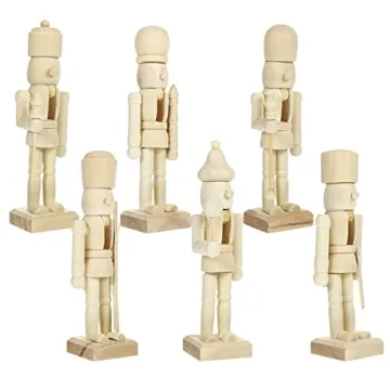 ABOOFAN DIY Christmas Wooden Nutcracker Figurines