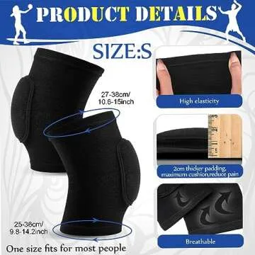 Yinder 4 Pcs Volleyball Accessories Include Knee Pads ,Arm Sleeves , Drawstring Bag,Softball Headbands for Women Volleyball Training Dance(Small,Black)