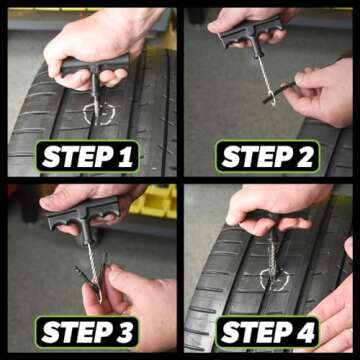 Slime 20133 Tire Repair Tackle Kit, Large, Contains Strings, Tools and Pencil Gauge, 9 Pieces