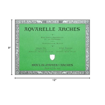 Arches 9"X12" Watercolor Block for Professionals