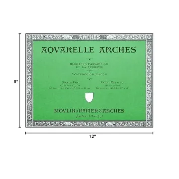 Arches 9"X12" Watercolor Block for Professionals