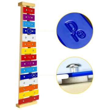 CeleMoon Colorful 15 Tone Xylophone for Kids Toddlers