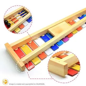 CeleMoon Colorful 15 Tone Xylophone for Kids Toddlers