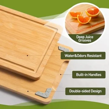 Bamboo Cutting Board Set for New Apartment Essentials