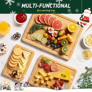 Bamboo Cutting Board Set for New Apartment Essentials