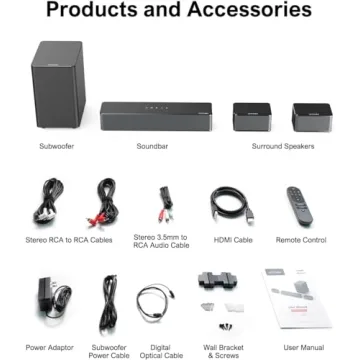 5.1 Virtual Surround Sound Bar - 320W Power