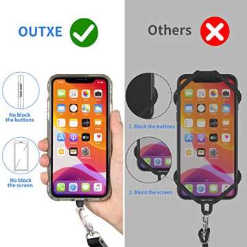 OUTXE Adjustable Phone Lanyard - Compatible with All Smartphones