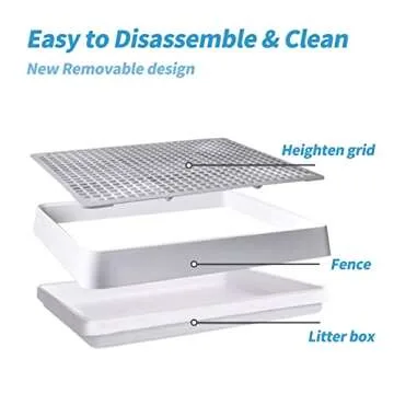 PODOO Rabbit & Guinea Pig Litter Box - Large & Efficient