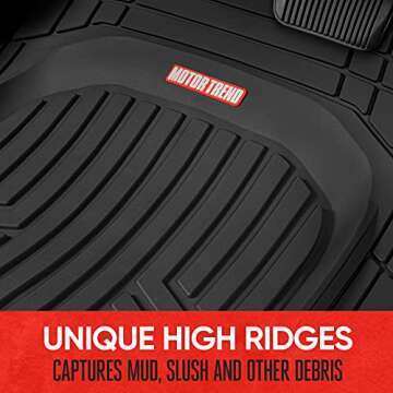 Motor Trend FlexTough All Weather Floor Mats Set