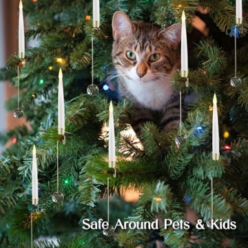 LUSHARBOR Christmas Tree Candles 10 Pack Flameless LED