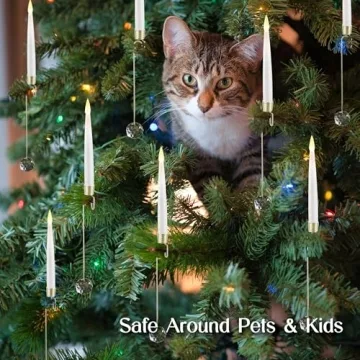 LUSHARBOR Christmas Tree Candles 10 Pack Flameless LED