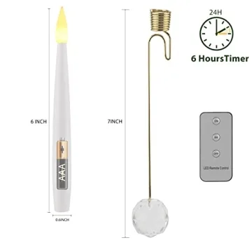 LUSHARBOR Christmas Tree Candles 10 Pack Flameless LED