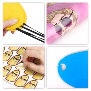 Hxezoc Bachelorette Party Games Pin The Banana on The Hunk Game with 72 Stickers Large Game Poster f...