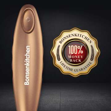 Bonsenkitchen Milk Frother: Handheld Foam Maker