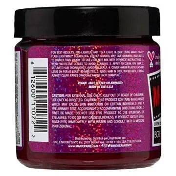 MANIC PANIC Pink Warrior Hair Dye - Neon Pink Semi-Permanent Color