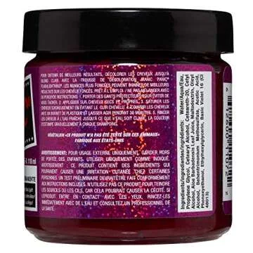 Vibrant MANIC PANIC Pink Warrior Hair Dye for Bold Looks