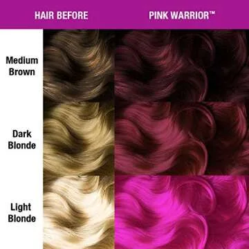 Vibrant MANIC PANIC Pink Warrior Hair Dye for Bold Looks