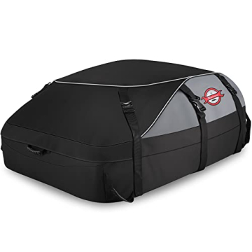 Sailnovo Car Rooftop Cargo Carrier Roof Bag, 20 Cubic feet Waterproof Roof Cargo Carrier fit car Wit...