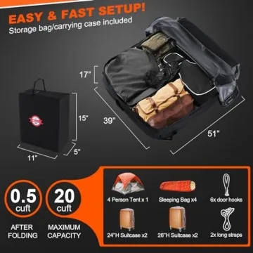 Sailnovo Rooftop Cargo Carrier for Cars and SUVs