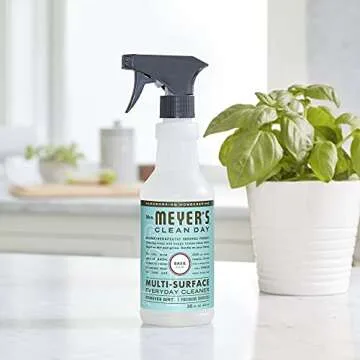 MRS. MEYER'S CLEAN DAY Kitchen Essentials Set, Includes: Hand Soap, Dish Soap, and All Purpose Cleaner, Basil, 3 Count Pack