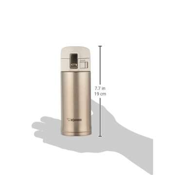 Zojirushi SM-KHE36NL Stainless Steel Mug, 12-Ounce, Champagne Gold