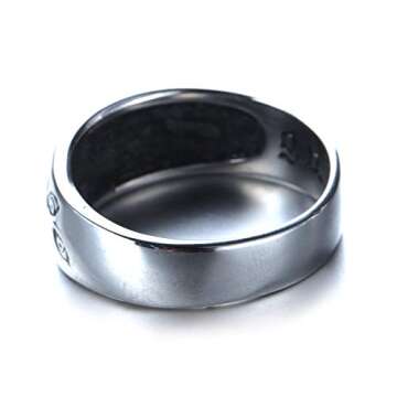 Men's Vintage Stainless Steel Eye of God Ring - Size 7