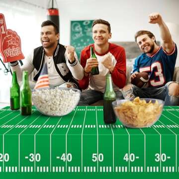 OHOME Football Party Decorations - Superbowl Party Decorations 2025 - Disposable Tablecloth Plastic Table Covers for Football Game Birthday Superbowl Parties Decor Supplies 54" X 108",2 Pack