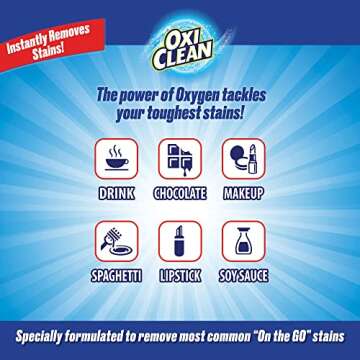 OxiClean On The Go Stain Remover Pen for Clothes and Fabric, Instant Stain Removal Stick, Pack of 3