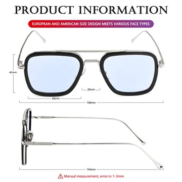 AIEYEZO Tony Stark Sunglasses - Stylish UV Protection Eyewear
