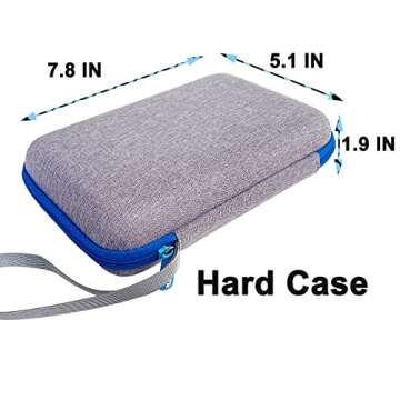 Hard Carrying Case for GiiKER Super Slide Brain Games, Protective Storage Holder for GiiKER Brain Teaser Puzzles Interactive Handheld Game Console Accessories (Blue Case Only)