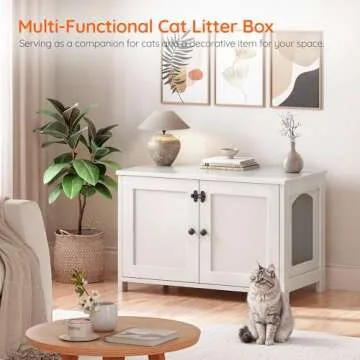 Stylish HOOBRO Litter Box Enclosure - Maximized Comfort and Discretion