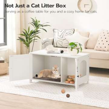 Elegant and Functional HOOBRO Cat Litter Box Enclosure