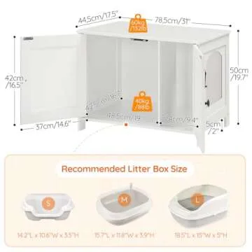 Elegant and Functional HOOBRO Cat Litter Box Enclosure