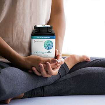 Organic KSM-66 Ashwagandha Vegetarian Supplements 150 Capsules, 1000mg per Daily Serving,Help Suppor...