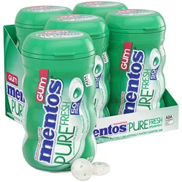 Mentos Pure Fresh Holiday Sugar-Free Chewing Gum with Xylitol, Spearmint, Holiday Christmas Stocking...